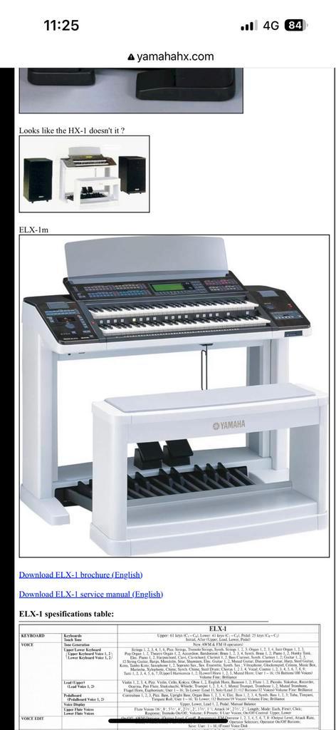 LEES : proff. Yamaha Topmodel ELX1/el900/el90usb G1000, Muziek en Instrumenten, Orgels, Zo goed als nieuw, Orgel, 2 klavieren