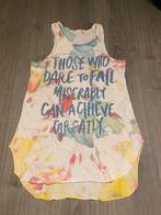 multicolor regenboog tie dye tank top met tekst mt S, Made in Italy, Wit, Ophalen of Verzenden, Zo goed als nieuw