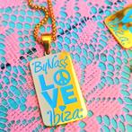 ibiza Love and PEACE ketting goldplated, Verzenden, Nieuw, Goud, Overige materialen