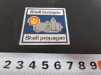 sticker shell butagas / shell propagas - strip tank opslag *, Ophalen, Zo goed als nieuw