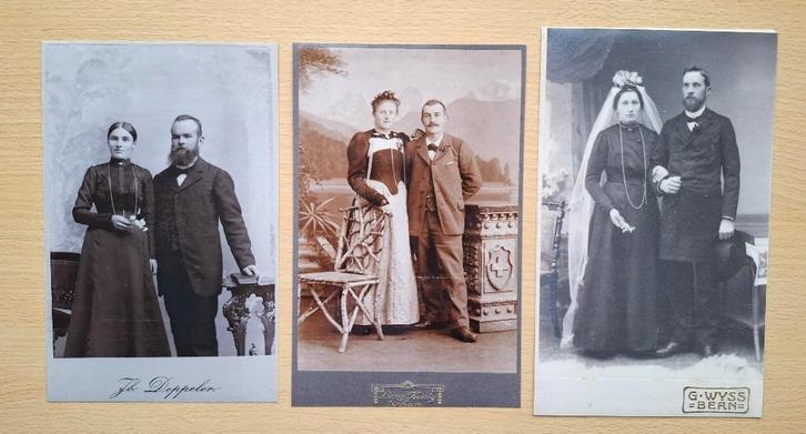 Oude afbeeldingen statieportretten Zwitserland rond 1900, Verzamelen, Foto's en Prenten, Nieuw, Foto, Buitenland, Voor 1940, Verzenden