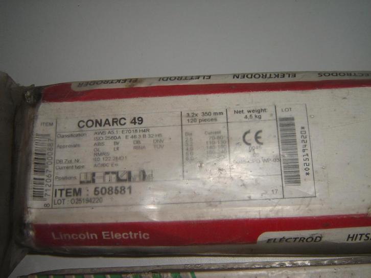 laselektroden, Doe-het-zelf en Verbouw, Gereedschap | Lasapparaten, Zo goed als nieuw, Overige typen, 250 ampère of meer, Ophalen