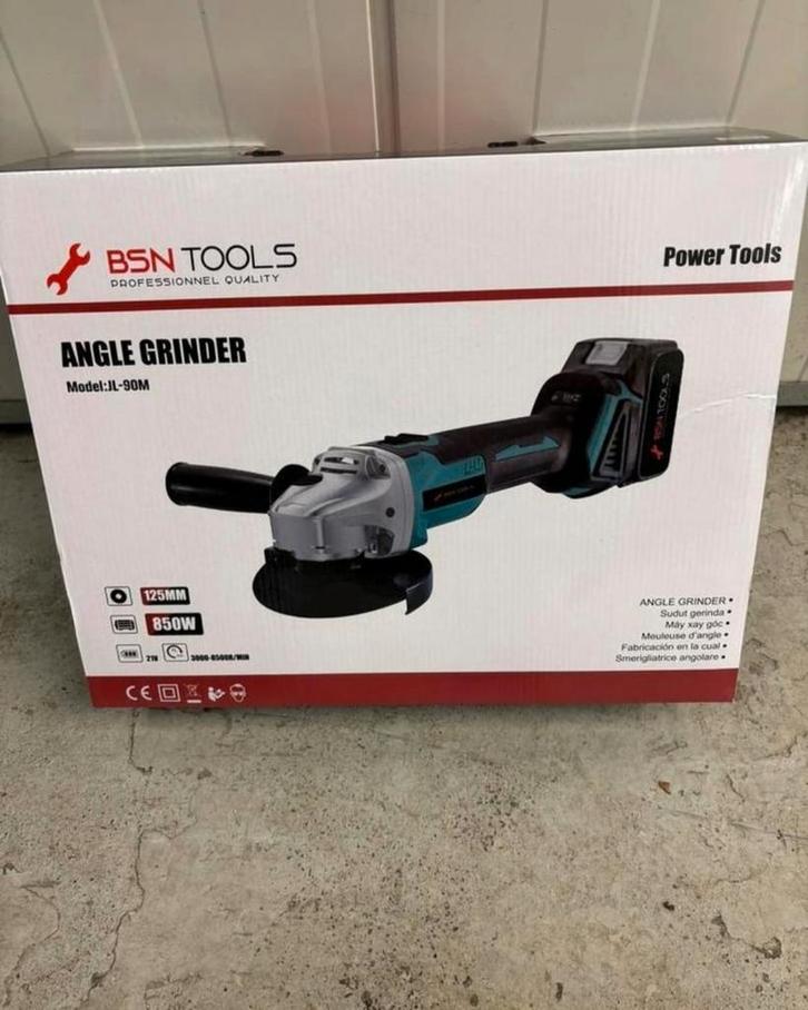 Nieuwe haakse slijptol slijpmachine accu zijslijper 125 mm, Doe-het-zelf en Verbouw, Gereedschap | Slijpmachines, Nieuw, Haakse handslijpmachine