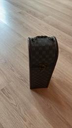 Antieke vintage houten cognac wijn koffer draagtas, Ophalen of Verzenden