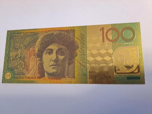 AUSTRALIA 100  DOLLAR - GOUDFOLIE BILJET, Postzegels en Munten, Bankbiljetten | Europa | Eurobiljetten, Los biljet, Verzenden