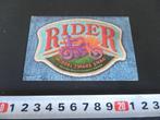 sticker tabak RIDER middel zware shag - borduren motor, Ophalen, Zo goed als nieuw, Bedrijf of Vereniging