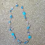 Ketting glaskunst handgemaakt met dolfijnbedels, Sieraden, Tassen en Uiterlijk, Kettingen, Verzenden, Gebruikt, Overige materialen