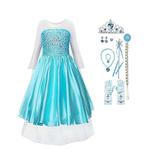 Prinsessenjurk - Frozen Elsa jurk + accessoireset 92/152