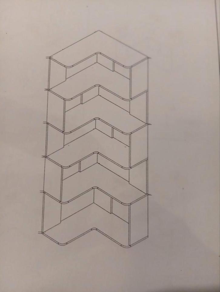 Hoekkast - Nieuw in doos! Wit, Huis en Inrichting, Kasten | Boekenkasten, Nieuw, 50 tot 100 cm, 150 tot 200 cm, 25 tot 50 cm, Met plank(en)