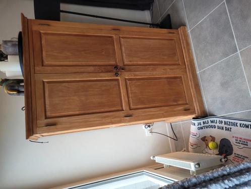 Teak houten computer meubel, Huis en Inrichting, Kasten | Computermeubels, Zo goed als nieuw, 70 tot 120 cm, Ophalen