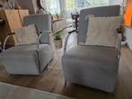 2 mooie grijze fauteuils!, Huis en Inrichting, Ophalen, Gebruikt, 75 tot 100 cm, 50 tot 75 cm