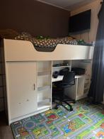 Hoogslaper zgan 1 persoons incl bureau stoel, Ophalen, Zo goed als nieuw, Hoogslaper