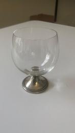 Glas met zilver voetje, Gebruikt, Ophalen of Verzenden