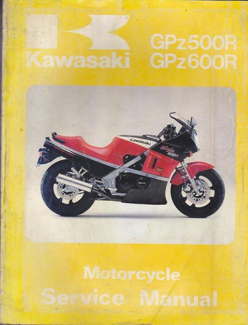 Kawasaki GPZ500 R GPZ600 R service manual, Motoren, Handleidingen en Instructieboekjes, Kawasaki, Ophalen of Verzenden