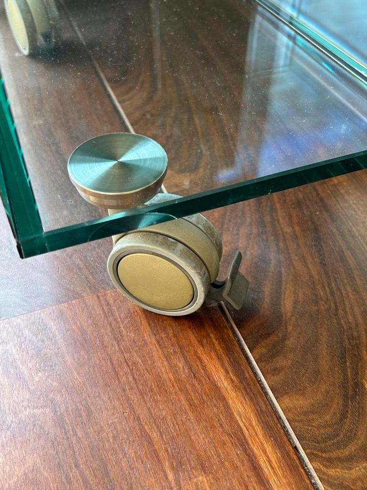 Glazen TV Meubel / Stereo Meubel, Huis en Inrichting, Kasten | Televisiemeubels, Gebruikt, Minder dan 100 cm, 100 tot 150 cm, 25 tot 50 cm