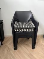 3 stuks gave stevige tuinstoelen incl. zitkussen, Ophalen, Zo goed als nieuw
