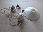 Brocante plafondlamp met porseleinen katrol, Antiek en Kunst, Ophalen of Verzenden