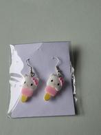 Hello Kitty IJsje Oorbellen RVS, Hangers, Wit, Nieuw, Ophalen of Verzenden