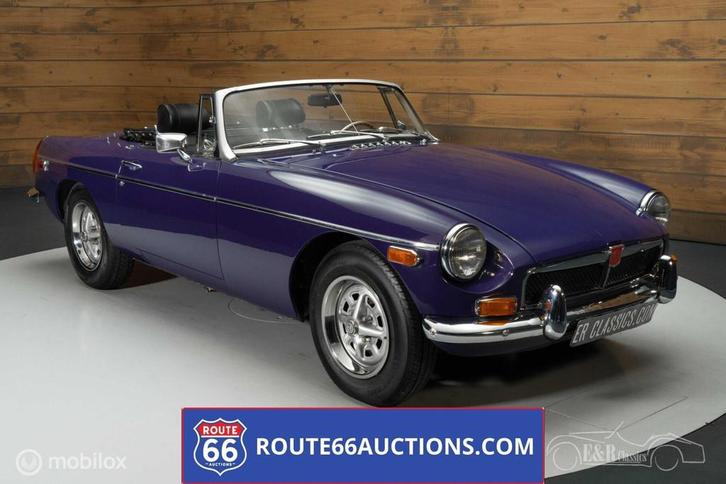 MG MGB Cabriolet | 1974 | Route 66 Auctions, Auto's, Oldtimers, Bedrijf, Te koop, MG, Benzine, Overige carrosserieën, Handgeschakeld