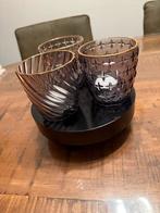 Riverdale Windlichten met Houten Schaal, Huis en Inrichting, Woonaccessoires | Kandelaars en Kaarsen, Overige materialen, Ophalen of Verzenden