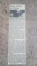 From Mao to Mozart violist Isaac Stern in China (krant 1982), Ophalen of Verzenden, 1980 tot heden, Knipsel(s)