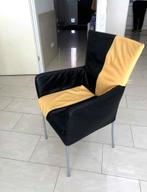 SET VAN VİER LEDEREN (EETTAFEL) STOELEN, Ophalen, Zo goed als nieuw, Leer, Vijf, Zes of meer stoelen