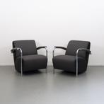 2x Leolux Scylla Antraciet Grijze Stof