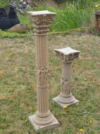2x griekse zuil pilaar beeld beton beige voor tuin of binnen, Huis en Inrichting, Woonaccessoires | Zuilen en Pilaren, Ophalen