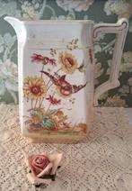 Prachtige oude beboterde kan met vogeltjes en bloemen, Antiek en Kunst, Antiek | Servies los, Ophalen of Verzenden