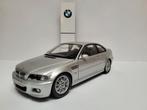 Kyosho 1:18 BMW E46 M3 Coupe Zilver Dealereditie, Hobby en Vrije tijd, Modelauto's | 1:18, Ophalen of Verzenden, Zo goed als nieuw