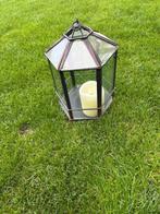 Tuin buiten Kaars hanglamp glas/metaal, Tuin en Terras, Gebruikt, Wandlamp, Ophalen of Verzenden, Netvoeding