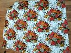 Vintage bloemen gordijn seventies, Ophalen of Verzenden, 100 tot 150 cm