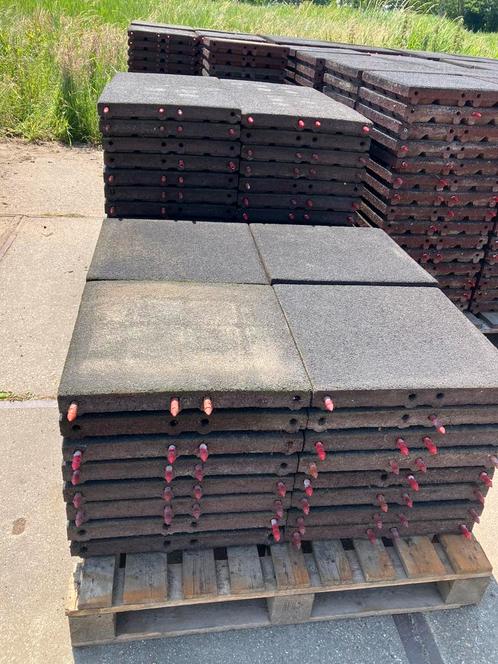 162 vochtdoorlatende rubberen tegels, staltegels 50x50x6cm, Dieren en Toebehoren, Stalling en Weidegang