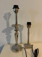 Twee zilverkleurige lampen, Ophalen, Zo goed als nieuw, Metaal, Minder dan 100 cm