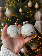 Vintage Zilveren Kerstballen - Stille Nacht ornamenten kerst, Diversen, Kerst, Ophalen of Verzenden, Gebruikt