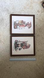 2 hummel schilderijen in mooie lijst, Hobby en Vrije tijd, Borduren en Borduurmachines, Ophalen of Verzenden, Zo goed als nieuw