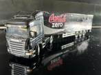 Tekno Scania r serie Coca Cola light 3 asser kastenoplegger, Hobby en Vrije tijd, Modelauto's | 1:50, Ophalen of Verzenden, Zo goed als nieuw