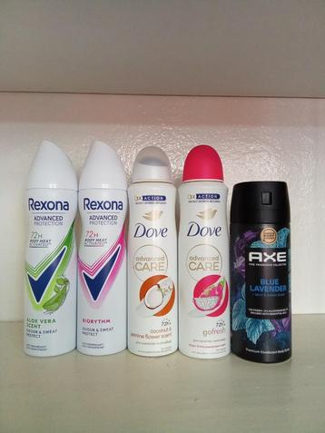  Mega Deobundel – AXE, Rexona & Dove (5 stuks) beschikbaar voor biedingen