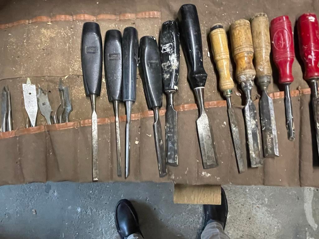 Set van Steekbeitels en Gutsen, Doe-het-zelf en Verbouw, Ophalen of Verzenden, Gebruikt