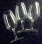 3x wijnglas, drie wijnglazen, glas, glazen, Verzamelen, Glas en Borrelglaasjes, Ophalen of Verzenden, Zo goed als nieuw, Overige typen