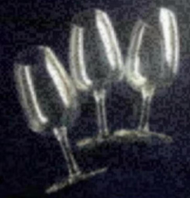 3x wijnglas, drie wijnglazen, glas, glazen, Verzamelen, Glas en Borrelglaasjes, Zo goed als nieuw, Overige typen, Ophalen of Verzenden