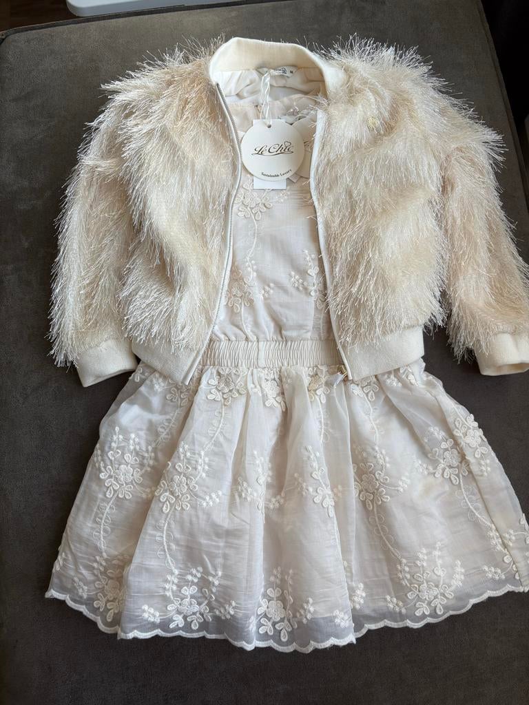 Le Chic jurkje met jasje - maat 116 - Nieuw!, Kinderen en Baby's, Kinderkleding | Maat 116, Ophalen of Verzenden, Nieuw, Meisje