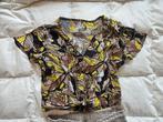 Nieuwe top shirt kort model mt M bladeren geel zwart bruin, Ophalen of Verzenden, Nieuw, Maat 38/40 (M), Korte mouw