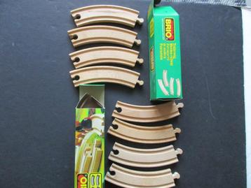 BRIO (Origineel) (2x) 4 gebogen rails in doos beschikbaar voor biedingen