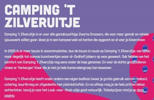 Zwarte Cross 2025: 8 kaarten en verblijf ‘t Zilveruitje, Tickets en Kaartjes, Evenementen en Festivals, Drie personen of meer