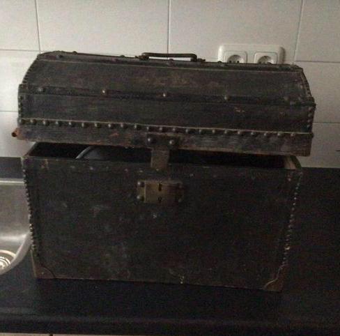 Vintage Koffer voor Grammofoonplaten, Antiek en Kunst, Curiosa en Brocante, Ophalen