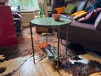 Maron groene Stalen Bijzettafel - ikea, Huis en Inrichting, Tafels | Bijzettafels, Minder dan 55 cm, Gebruikt, Metaal of Aluminium