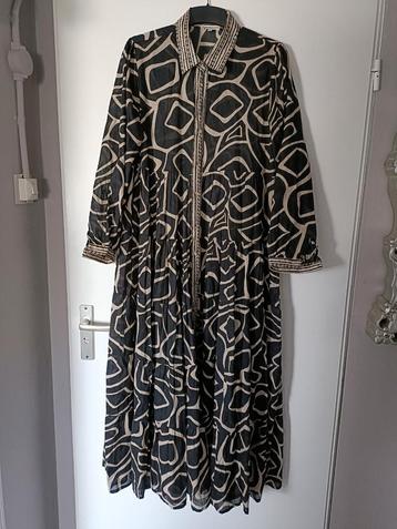 Creme Boheme lange jurk one size zwart/beige (2) beschikbaar voor biedingen