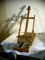 Houten schildersezel voor op tafel., Ophalen of Verzenden, Gebruikt, Ezel