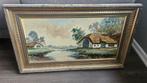 Te koop i.z.g.st. olieverf landschap schilderij, Antiek en Kunst, Kunst | Schilderijen | Klassiek, Ophalen